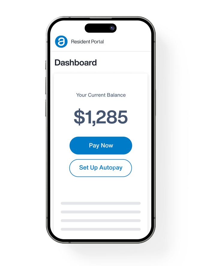 iPhone displaying Online Portal