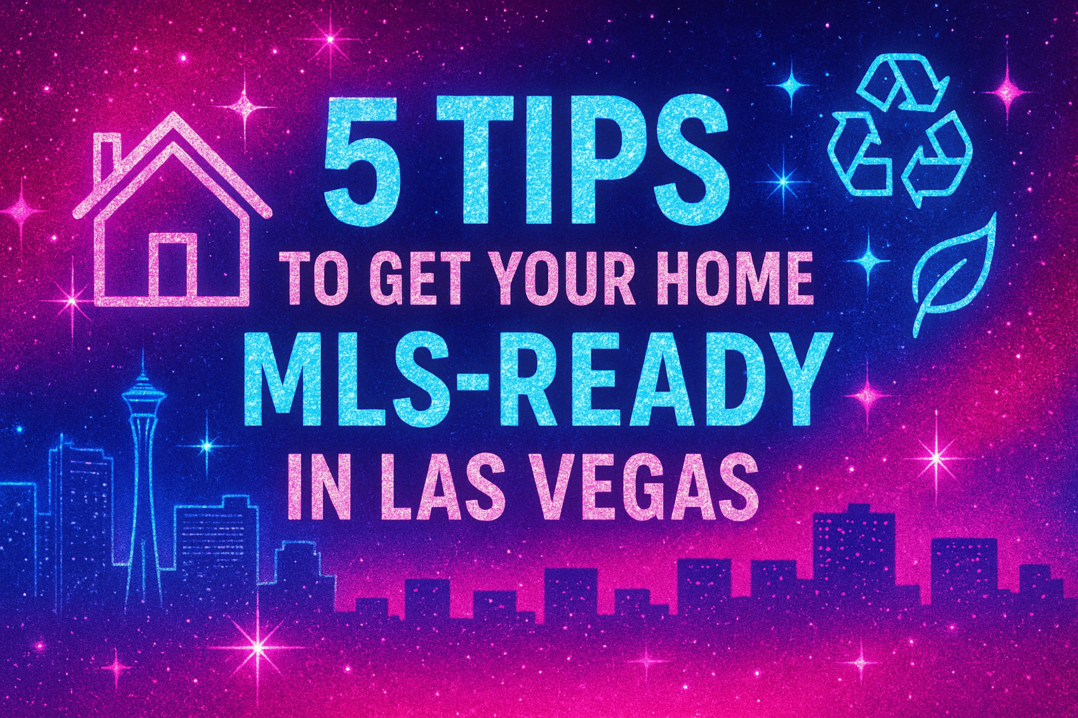 A poster that says 5 tips to get your home mls-ready in las vegas