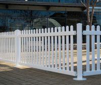 White PVC Picket Fence