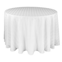 Satin Striped Round Tablecloth