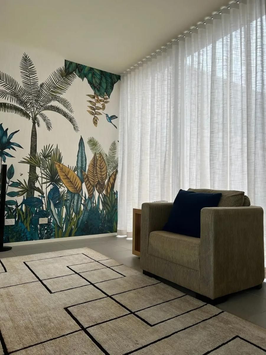 A Living Room With a Chair and a Rug — Mi-ekka Designs in Proserpine, QLD