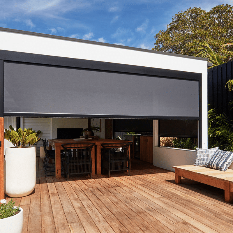 A Building with a lot of Blinds on it — Mi-ekka Designs in Cannonvale, QLD