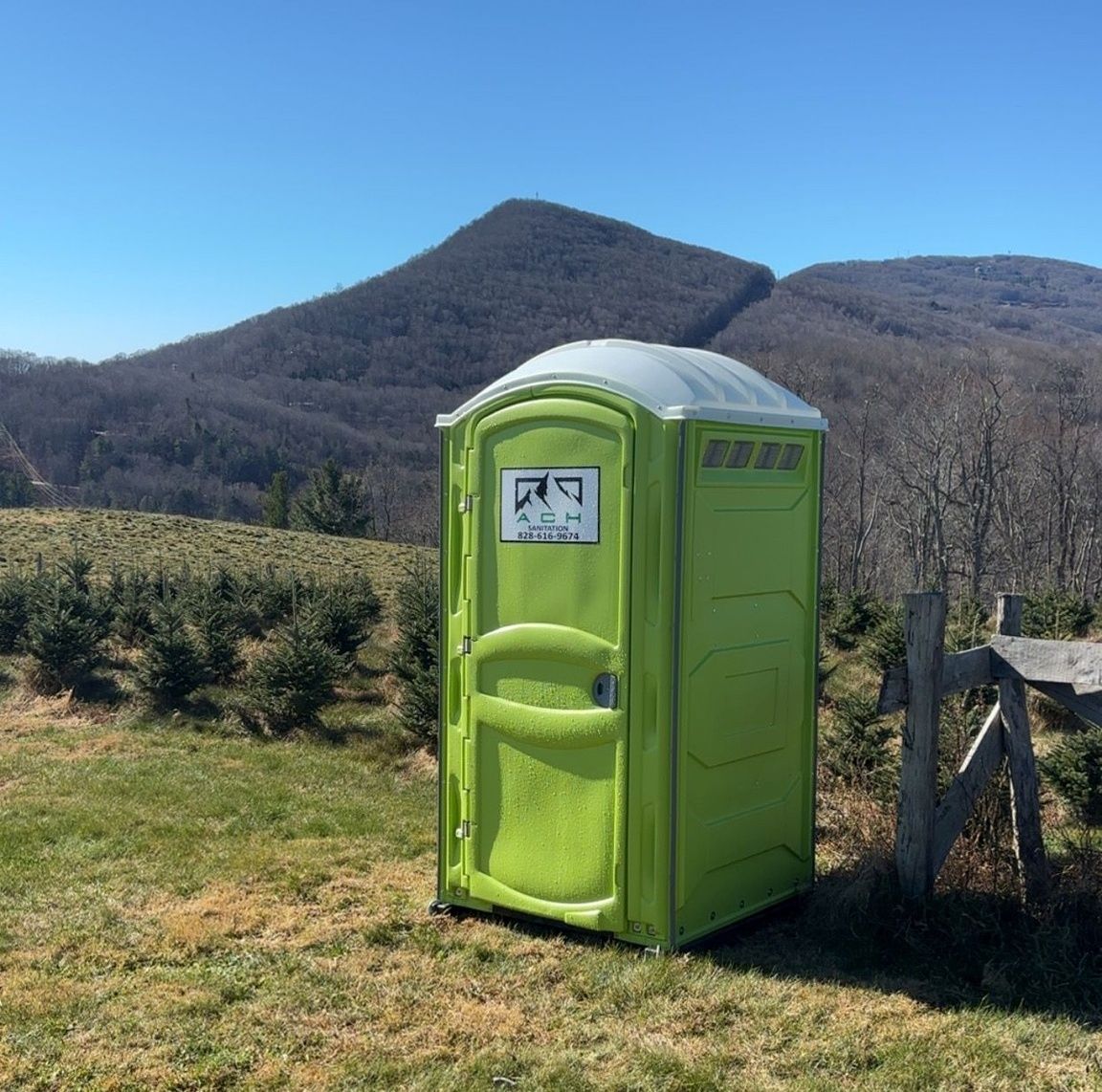 Portable toilet rental outside Boone, NC
