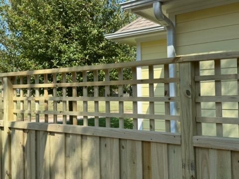 custom lattice wood fence