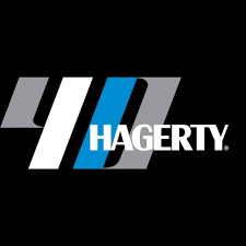 The hagerty logo is on a black background.