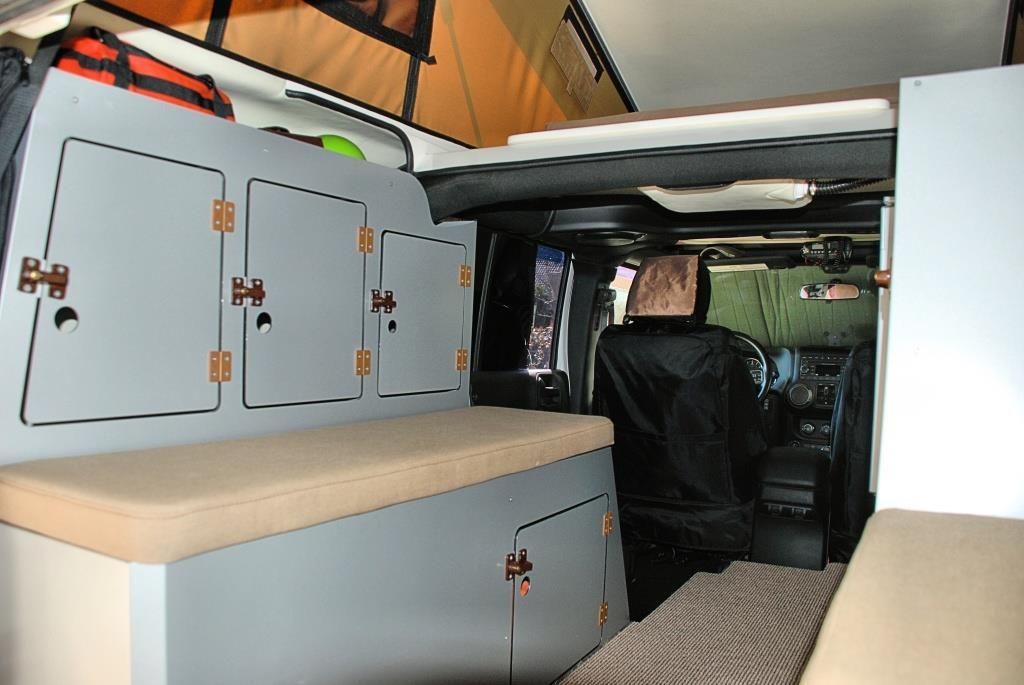 American Safari JXL Cargo Interior with benches and cabinets