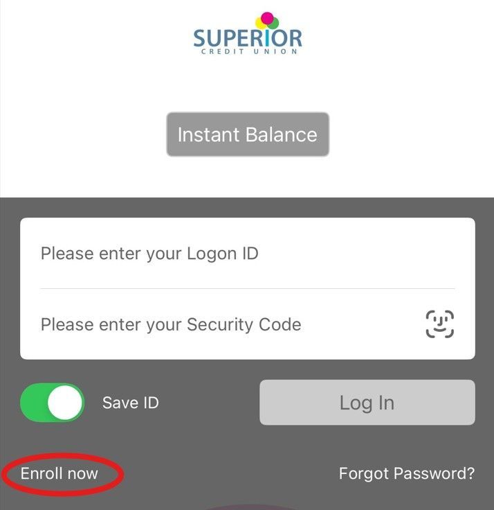 Enroll now button screen
