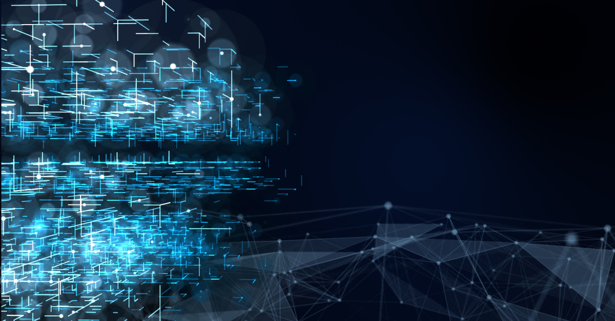 digital data particles forming a sphere, illustrating the complexity of machine intelligence