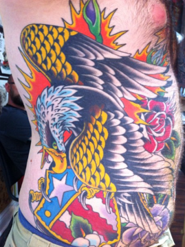 Traditional American Eagle tattoo by artist Brian Bruno at Absolute Art Tattoo