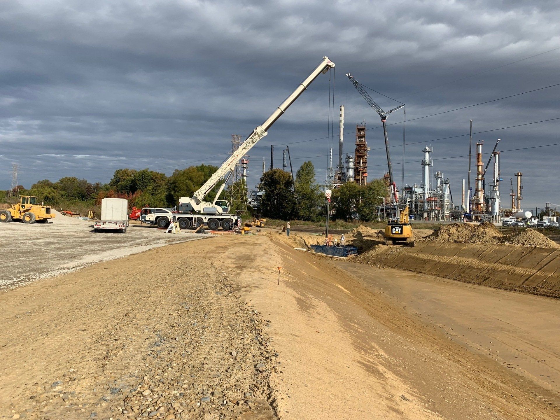 Excavator on Construction Site — Mount Vernon, IN — Russell’s Excavating