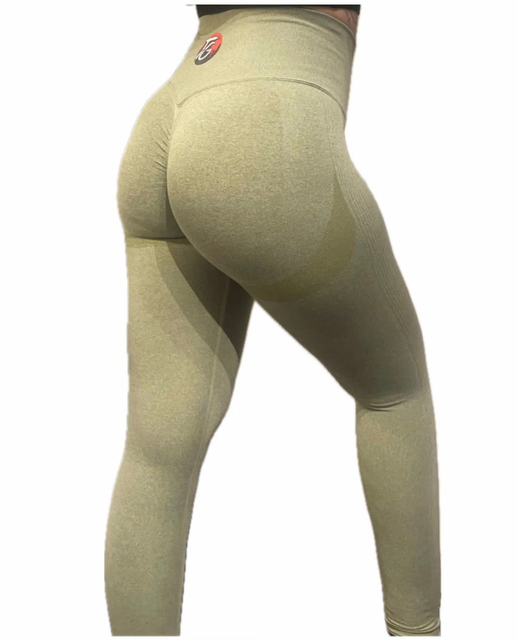 High Waisted Army Green Leggings