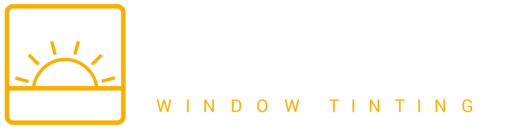 A logo for a company called window tinting