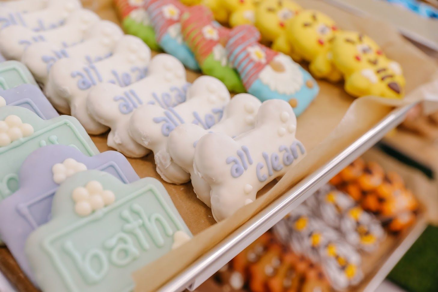 There are many different types of cookies on the shelf.