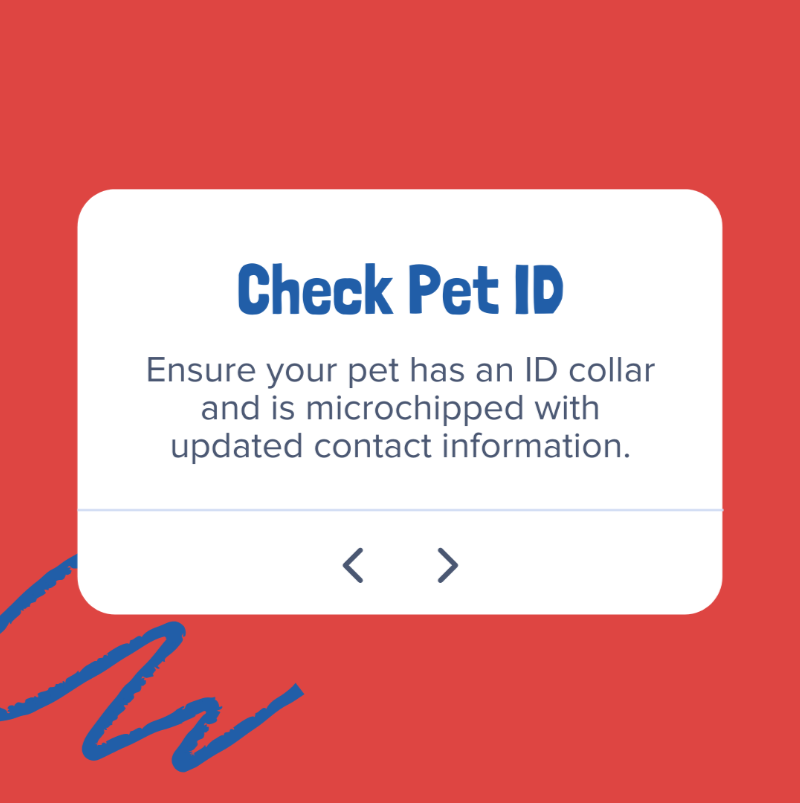 Check pet id ensure your pet has an id collar and is microchipped with updated contact information.