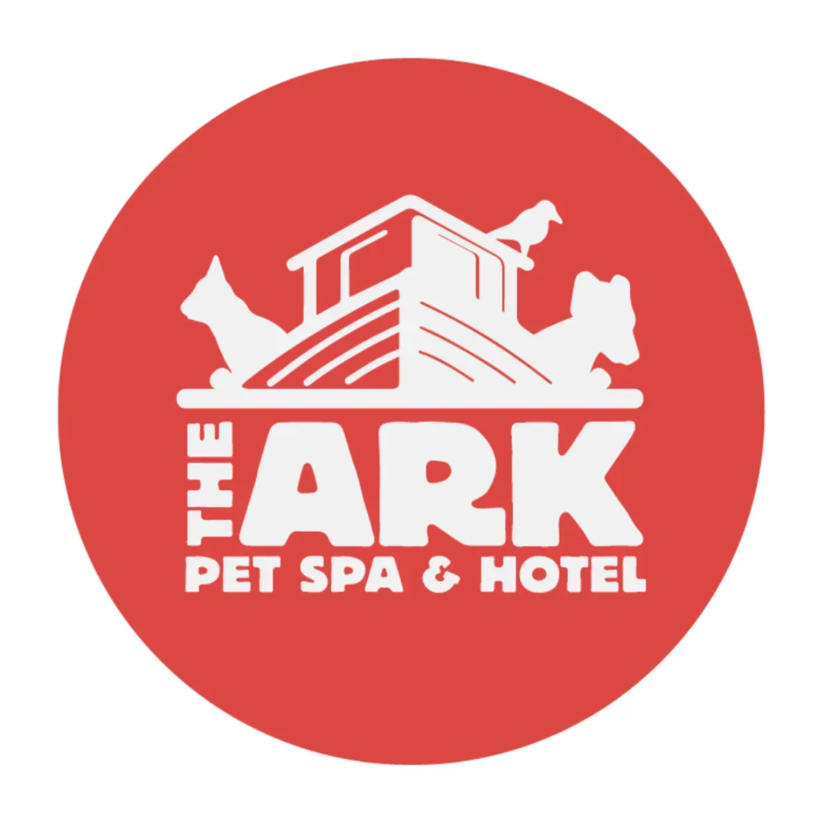 The logo for the ark pet spa and hotel