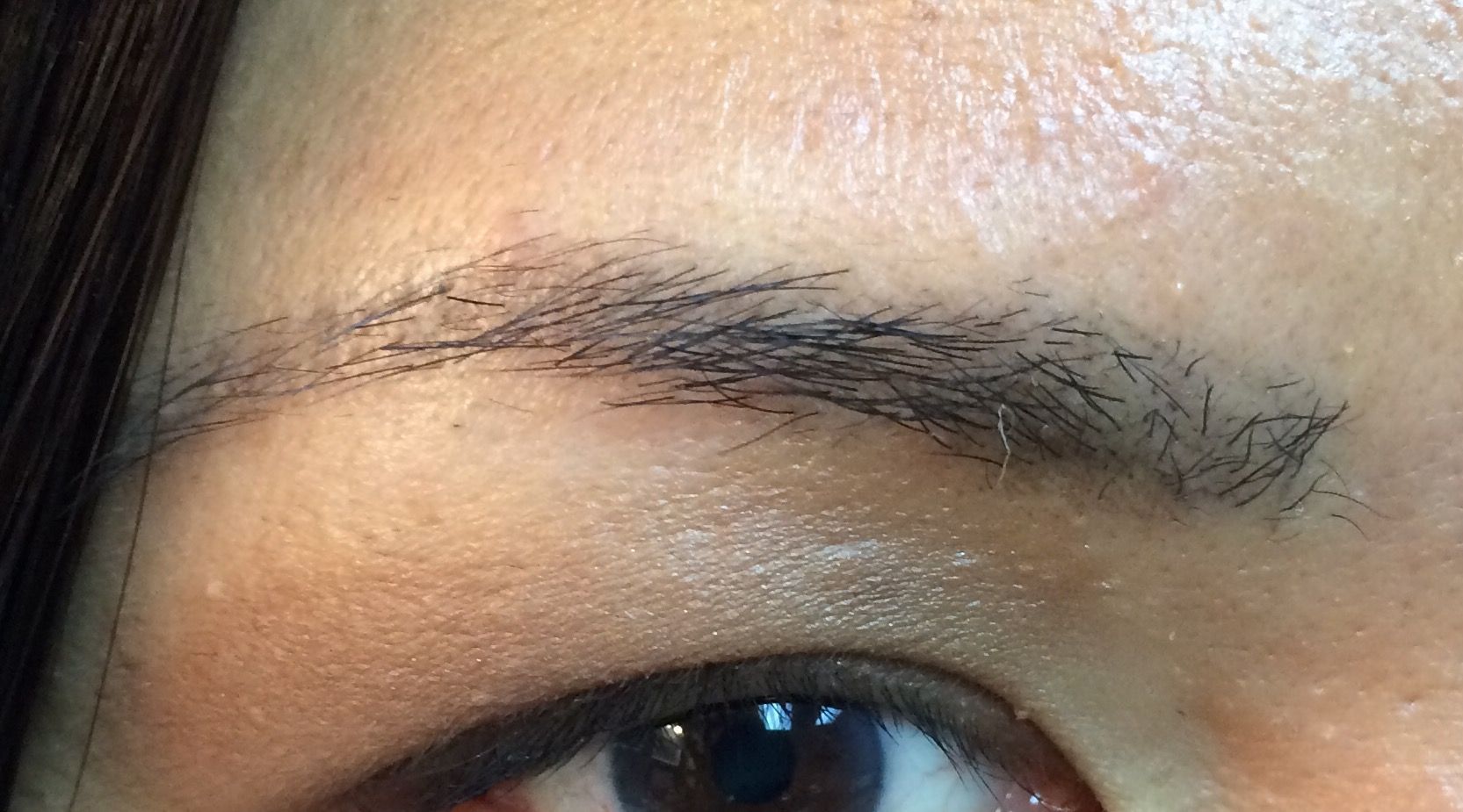 before eyebrow microblading