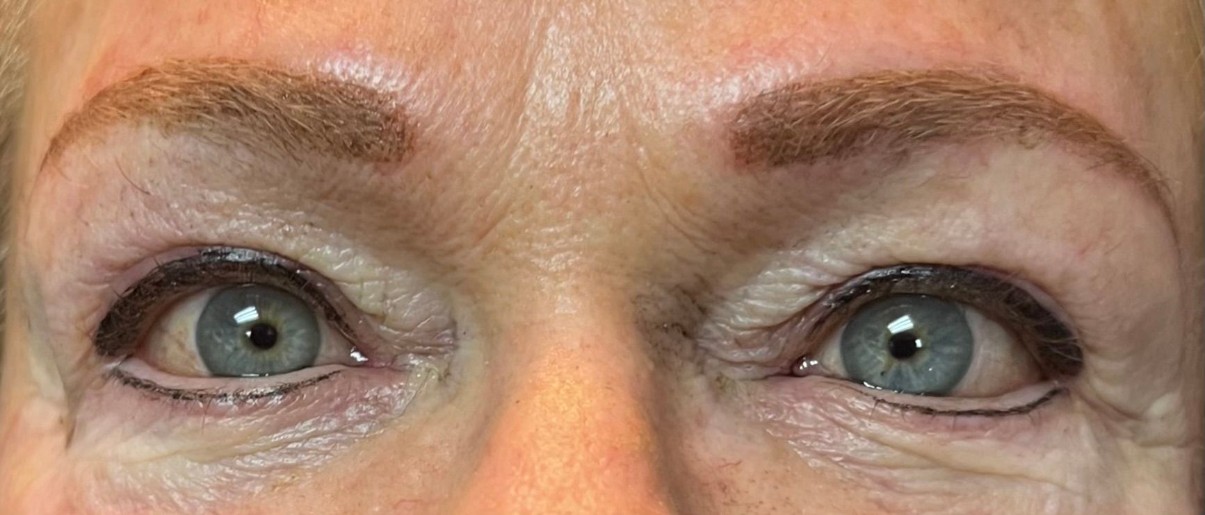 eyelashes after the permanent eyeliner