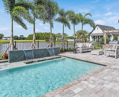 Exterior Design Showing Tropical Pool Villa — Punta Gorda, FL — Holiday Pools of West Florida Inc