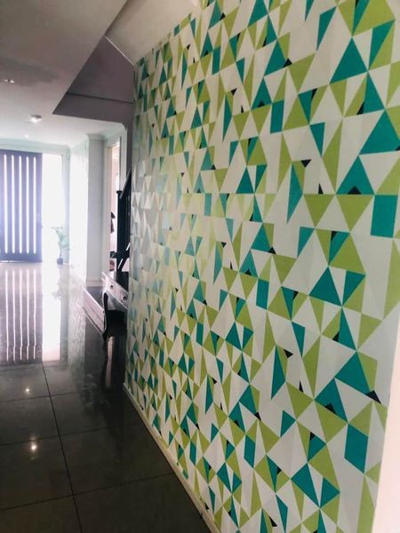 Wallpaper with triangle patterns