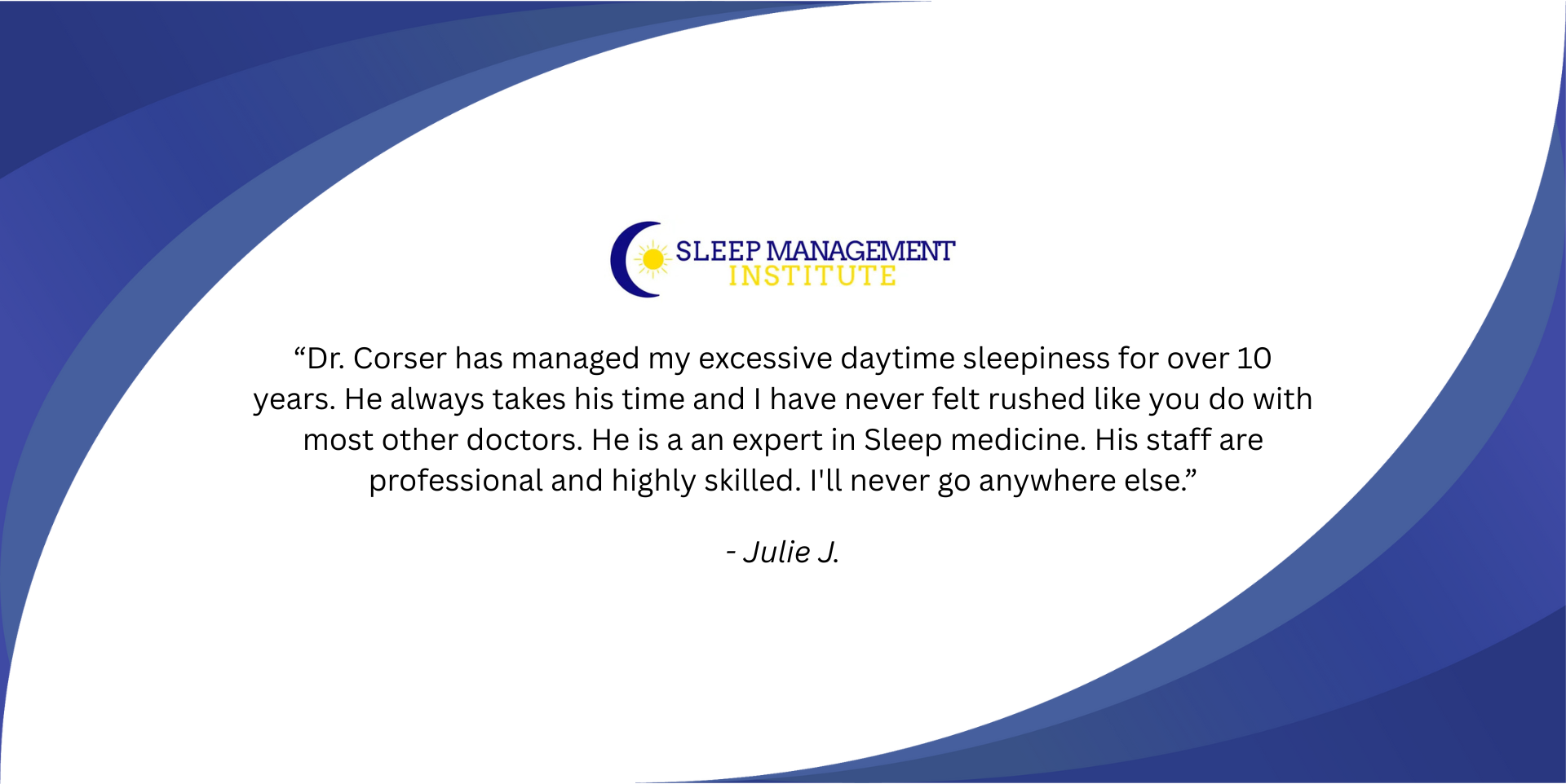 Testimonial 1 | Home Page | Sleep Management