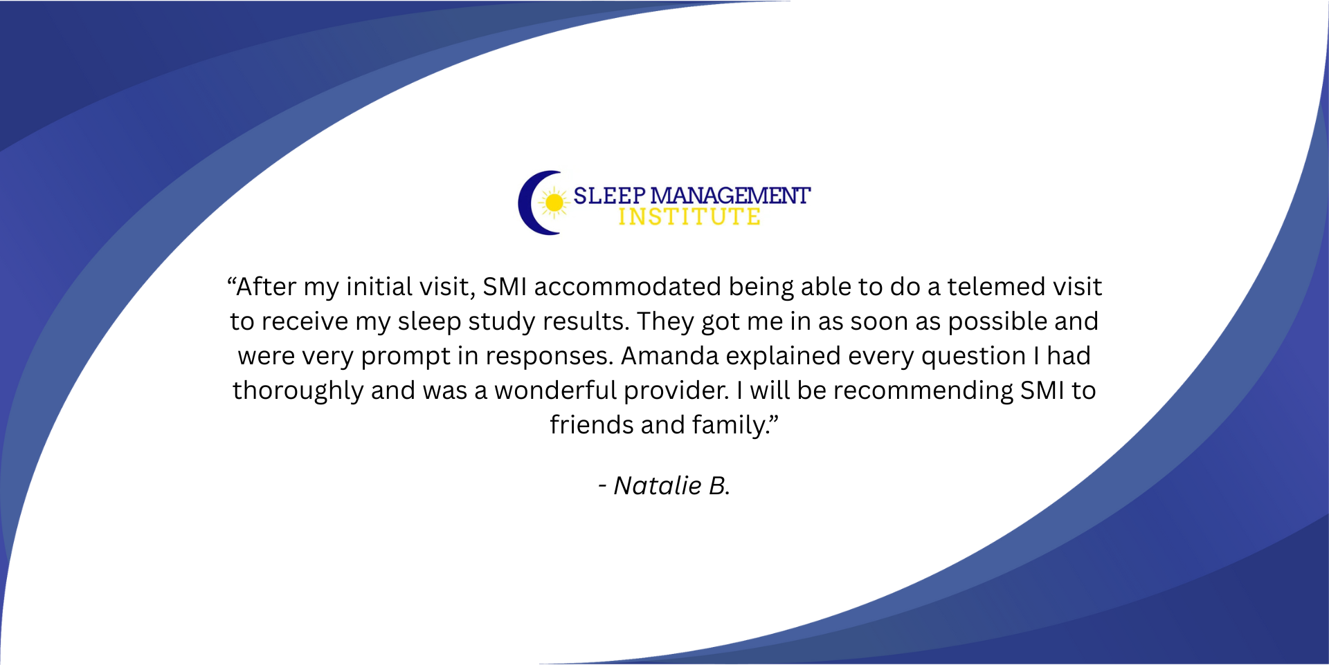Testimonial 2 | Home Page | Sleep Management