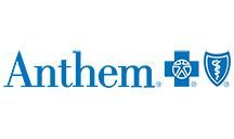The anthem logo is blue and white with a medical cross and shield.