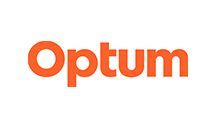The optum logo is orange and black on a white background.