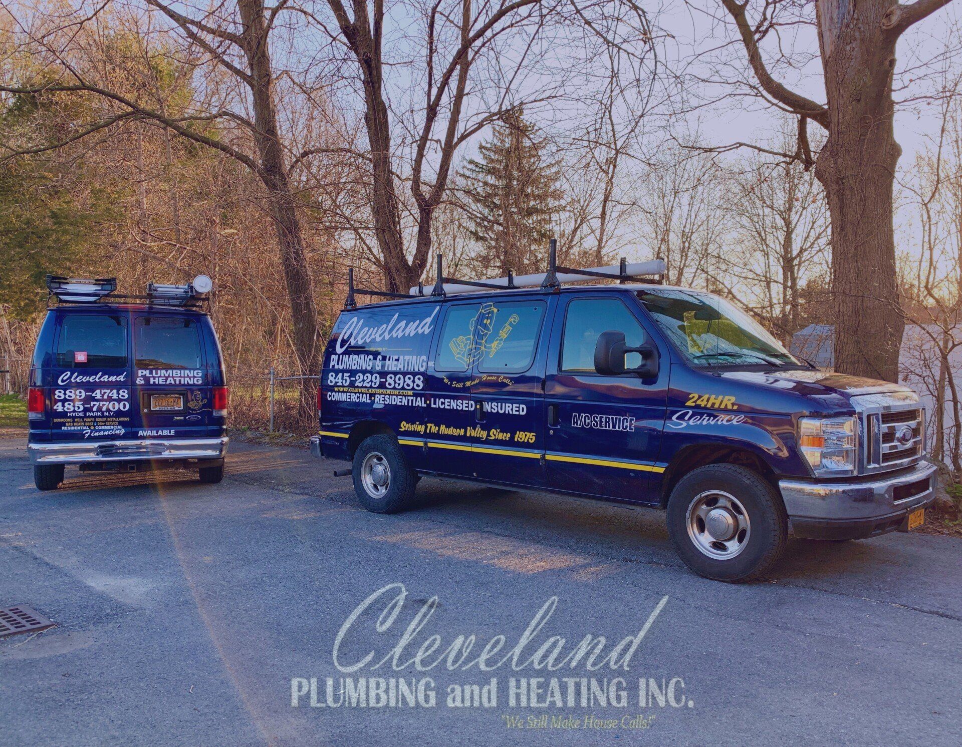 Cleveland Plumbing and Heating Trucks — Hyde Park, NY — Cleveland Plumbing & Heating Inc.