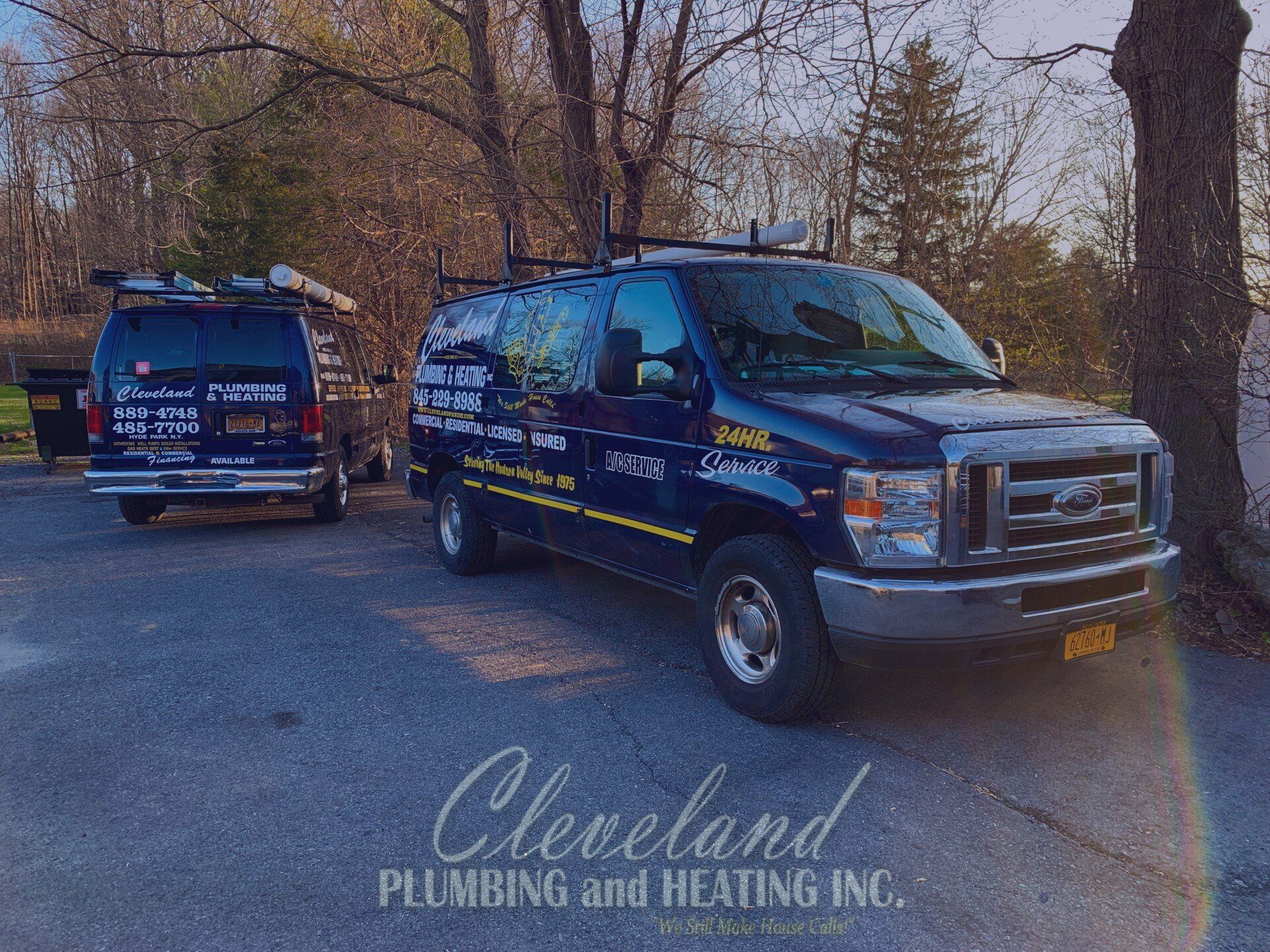 Blue Trucks — Hyde Park, NY — Cleveland Plumbing & Heating Inc.