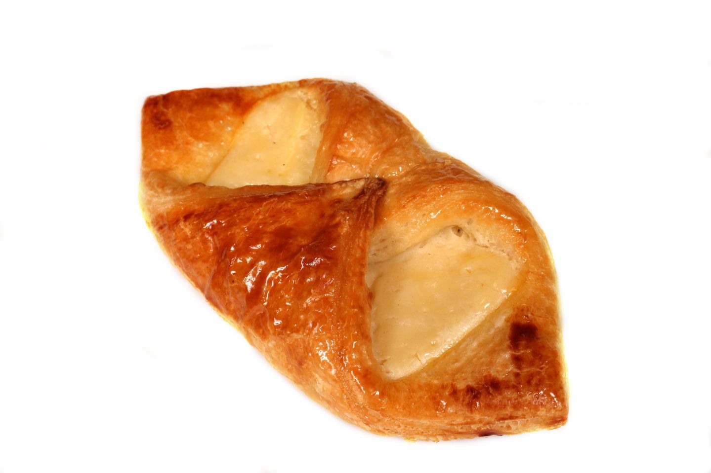 Pastry with a light-colored filling, golden-brown crust.