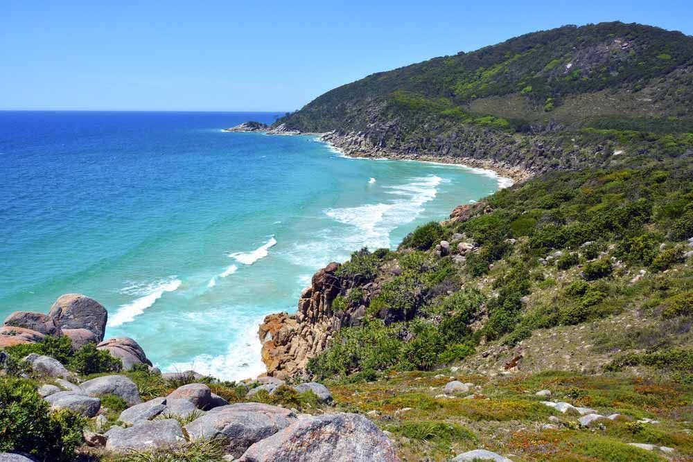 A View Of A Beach From A Cliff Overlooking The Ocean — Triple S Scaffolding In South West Rocks, NSW
