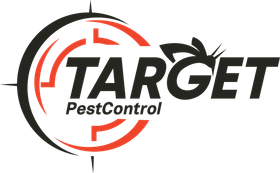 a target pest control logo with a target in the middle .