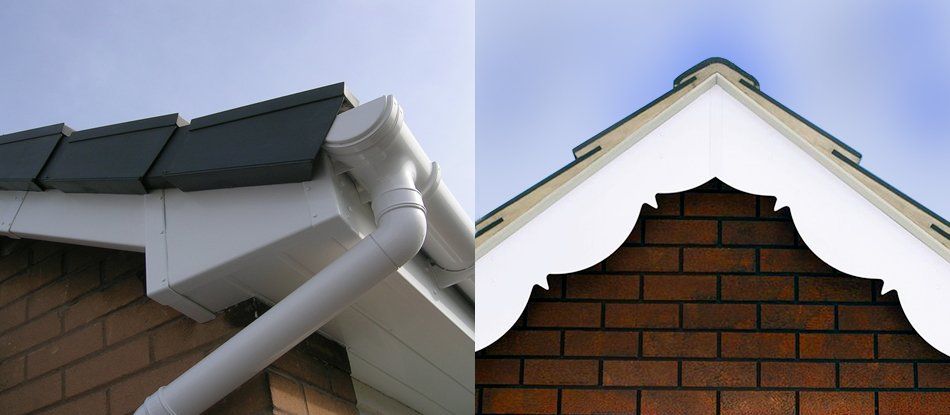 Shot of roofs with a variety of roofline products visible