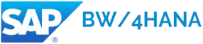 SAP BW/4HANA logo in blue.