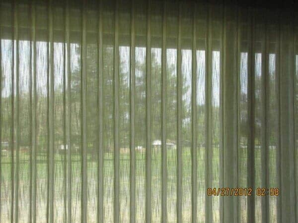 Large glass window and door with blinds — Bakersfield, CA — The Blindmans Daughter