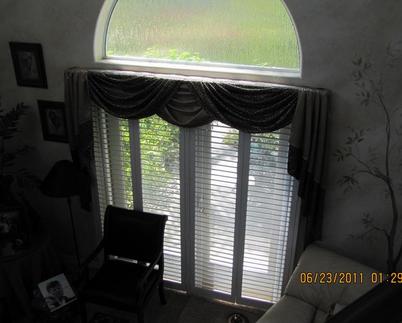 Large door with blinds — Bakersfield, CA — The Blindmans Daughter