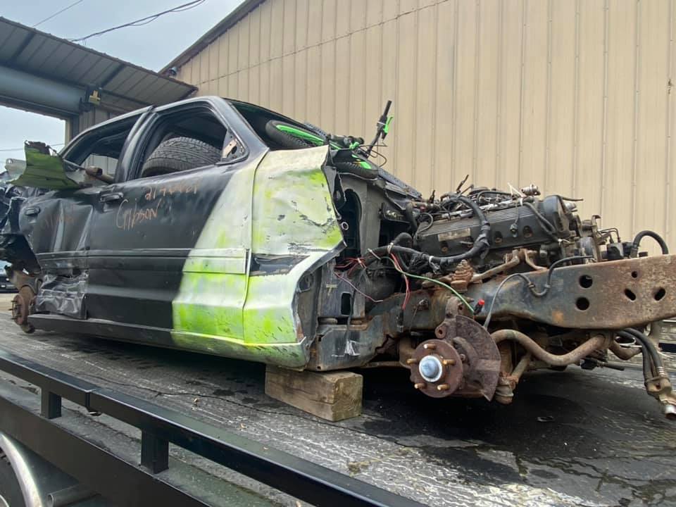 Damaged Vehicle — Leland, IL — Gibson Towing