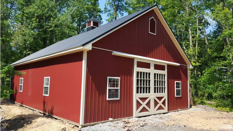 Front of a Red Barn House — Manheim, PA — Sunrise Valley Construction
