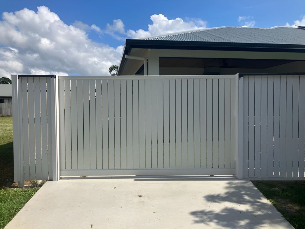 A White Fence With a Sliding Gate — Gate-O-Matic In Kelso, QLD