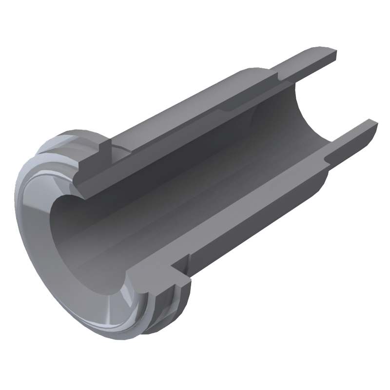 A 3d model of a gray pipe on a white background