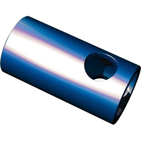 A blue cylinder with a hole in the middle