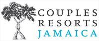 The logo for couples resorts jamaica has a palm tree on it.