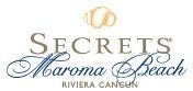 The logo for secrets maroma beach riviera cancun.