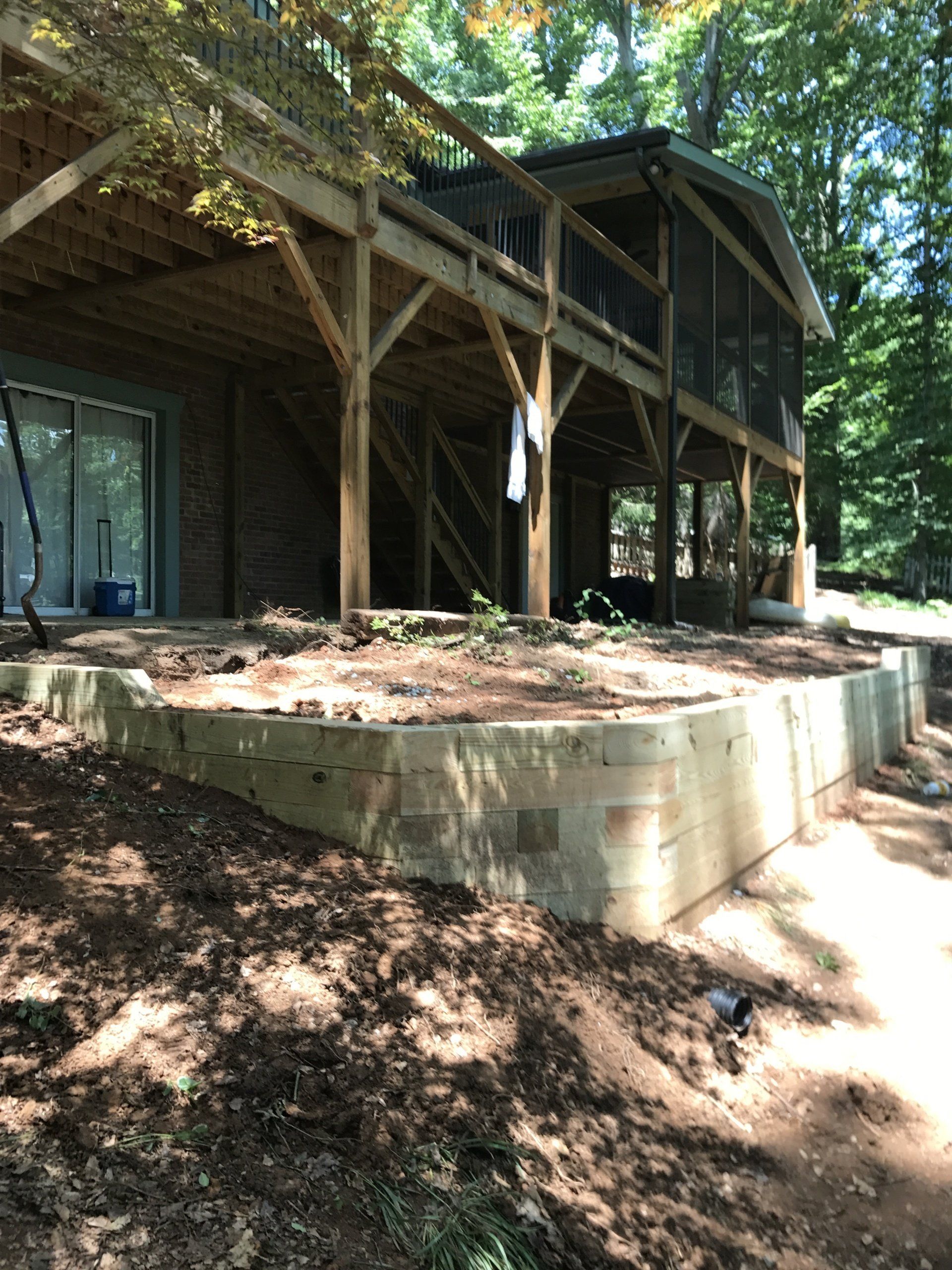 Retaing Wall made of lumber