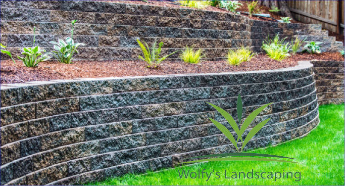 Designing your custom hardscapes from start to finish. Count on Wolfy's Landscaping to show up and get the job done.