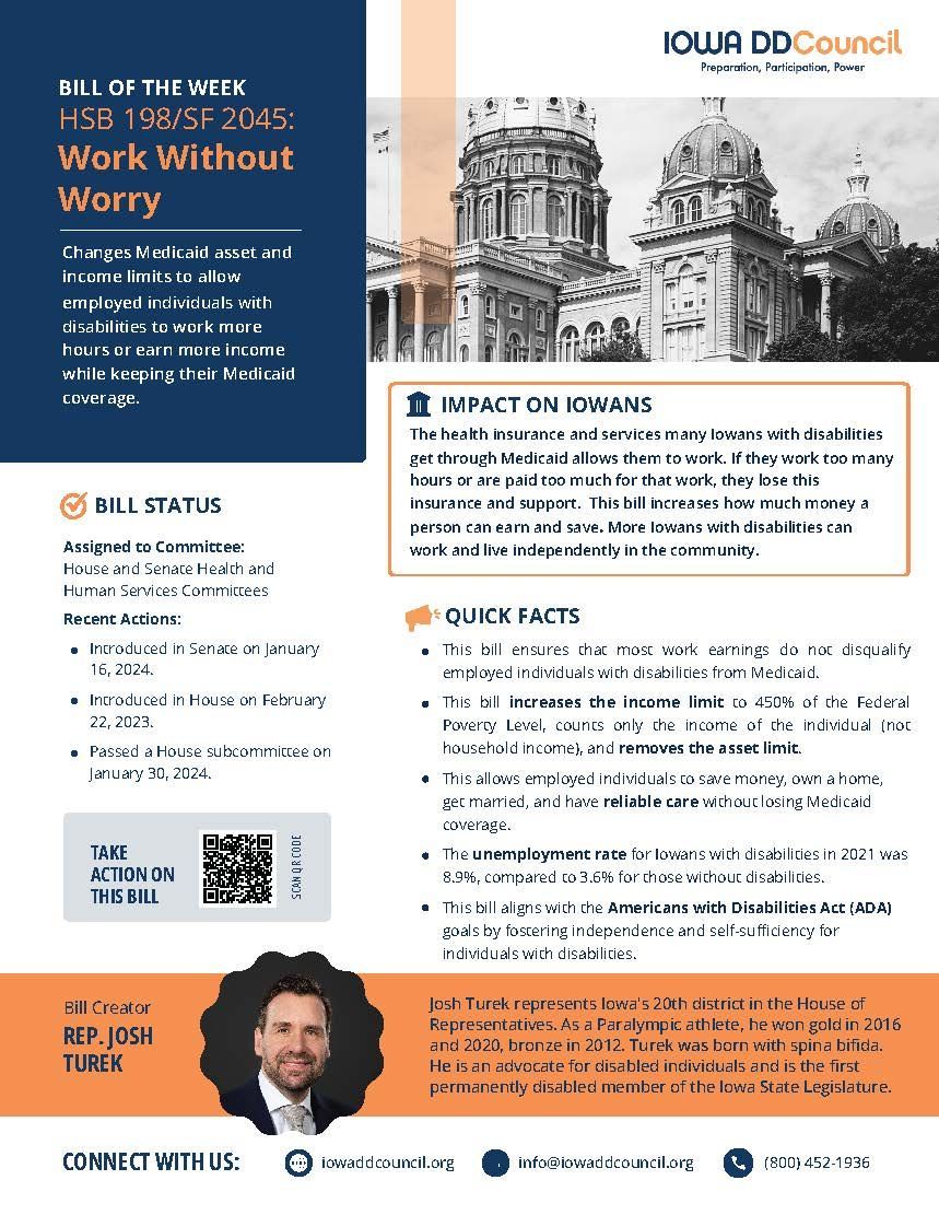 Thumbnail of bill of the week for Work without Worry bill. Click on it to get PDF version.