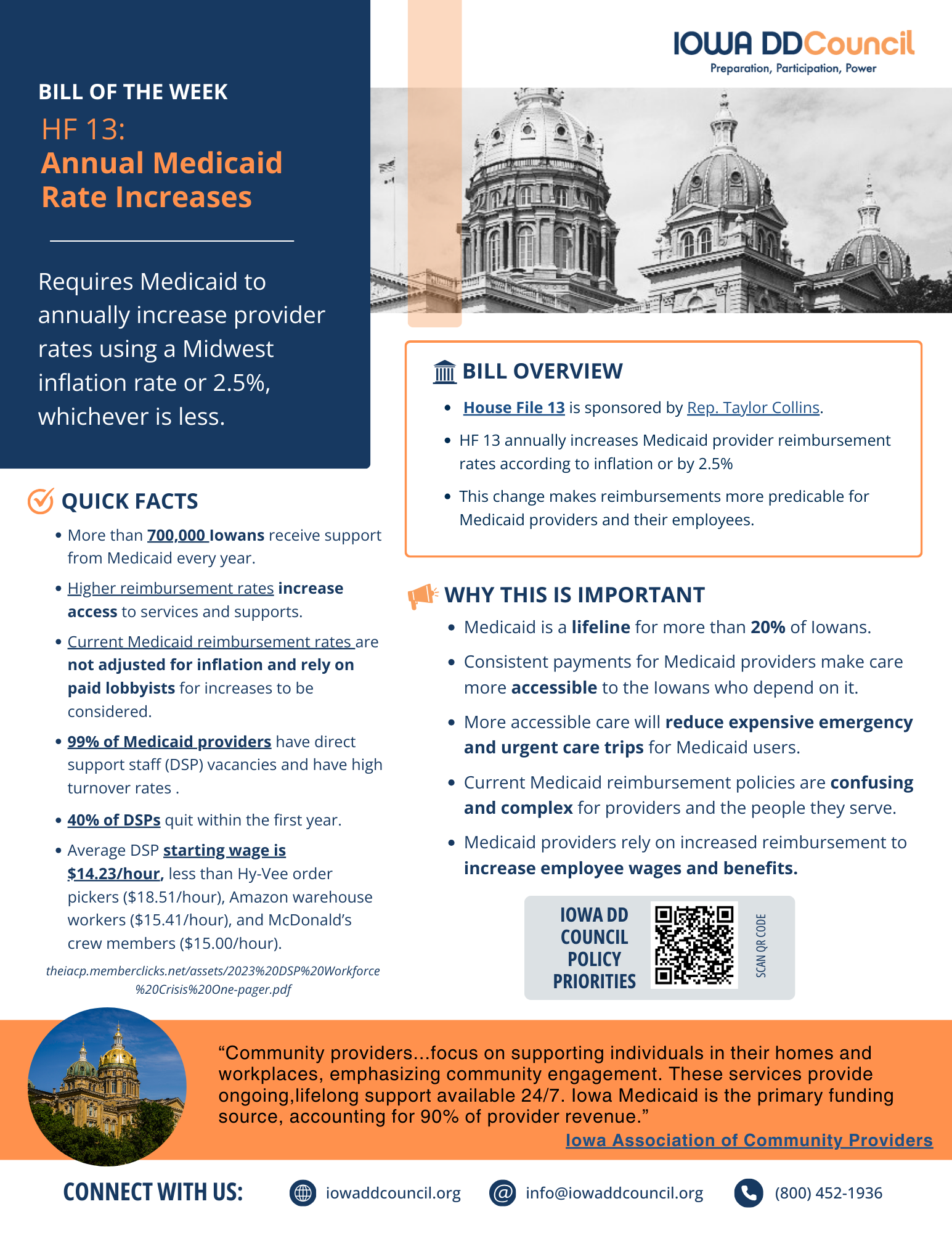 Thumbnail of  Week 4 Bill of the Week (Automatic Medicaid Provider Rate Increases); click on for PDF.