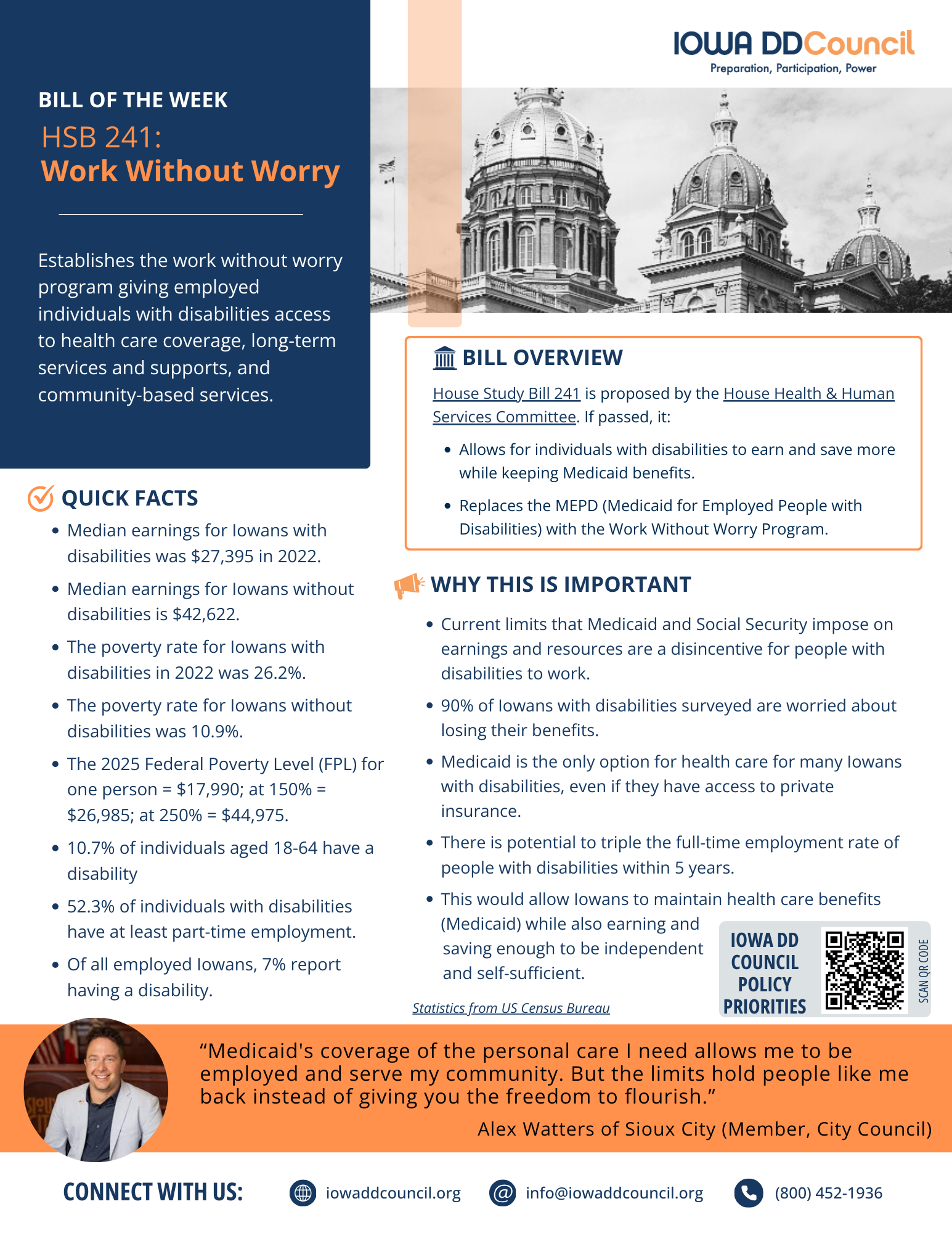 Thumbnail of Work Without Worry Bill of the Week - click for PDF.