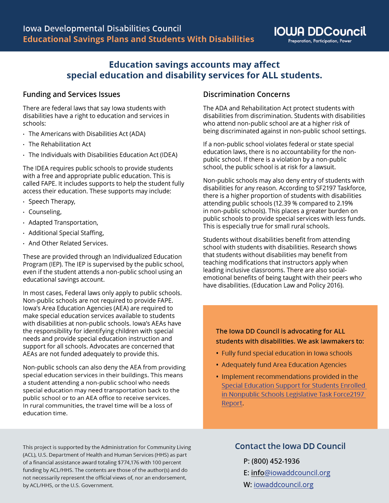Educational Savings Plans and Students With Disabilities