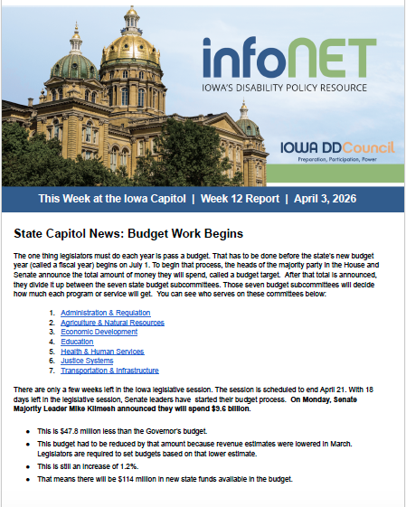 Thumbnail of INFONET This Week at the Capitol Week 12 - click for pdf.